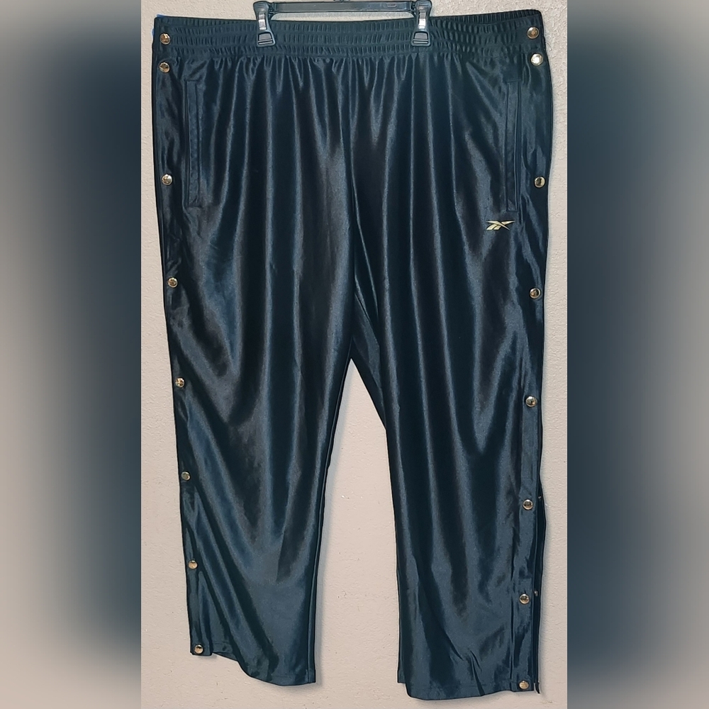 Reebok Men's BB Gold Snap Black Pants Size 2XL